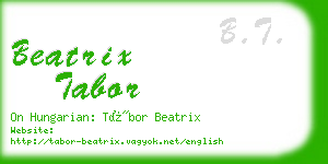 beatrix tabor business card